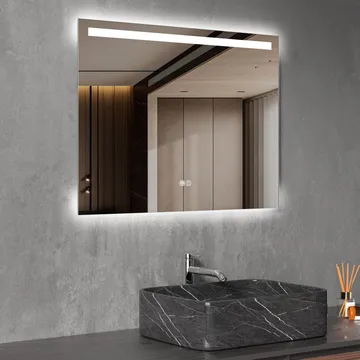 Badrumsspegel med LED-belysning & anti-fog-funktion 80x60 cm - Lyfco - Hus & renovering - Kök & bad - Badrum - Badrumsmöbler & badrumsinredning - Badrumsspegel