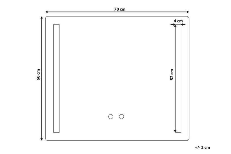 Kendram Spegel LED 60x70 cm - Transparent - Hus & renovering - Kök & bad - Badrum - Badrumsmöbler & badrumsinredning - Badrumsspegel
