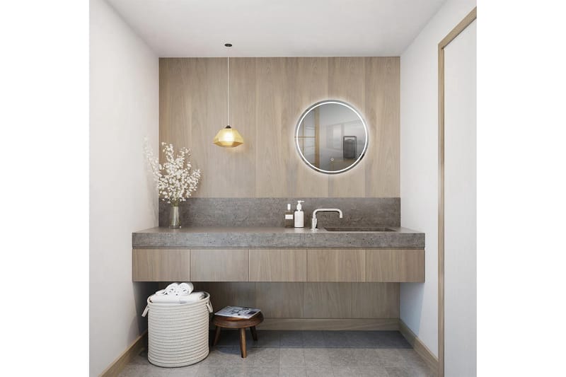 Norrbyn Väggspegel 60 cm - Hus & renovering - Kök & bad - Badrum - Badrumsmöbler & badrumsinredning - Badrumsspegel