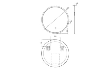 Norrbyn Väggspegel 60 cm - Hus & renovering - Kök & bad - Badrum - Badrumsmöbler & badrumsinredning - Badrumsspegel