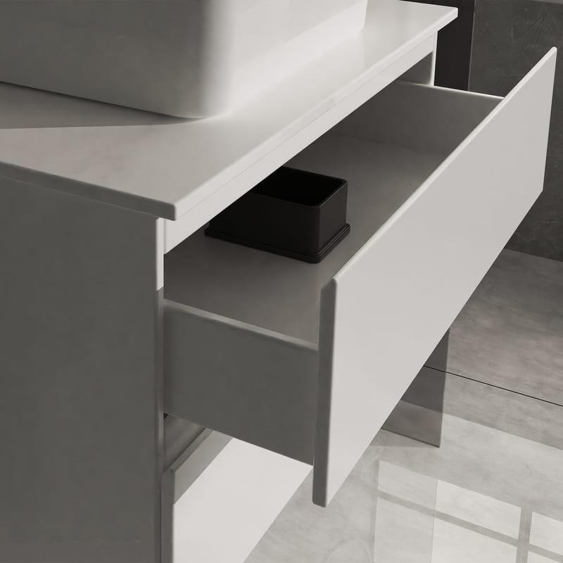 Kommod 80cm | Med tvättställ | Nimbus vit - Hus & renovering - Kök & bad - Badrum - Badrumsmöbler & badrumsinredning - Tvättställsskåp & kommod