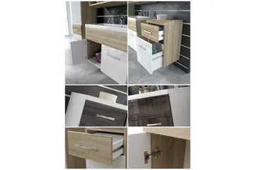 Ericka Badrumsset - Vit/Högglans/Grå/Brun - Hus & renovering - Kök & bad - Badrum - Badrumsmöbler & badrumsinredning - Kompletta möbelpaket badrum