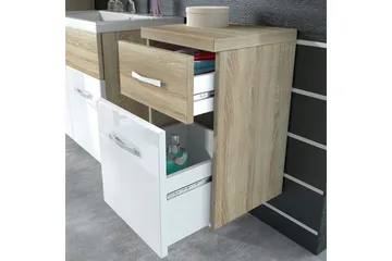 Ericka Badrumsset - Vit/Högglans/Grå/Brun - Hus & renovering - Kök & bad - Badrum - Badrumsmöbler & badrumsinredning - Kompletta möbelpaket badrum