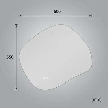 LED-spegel 60x55 cm | Anti-Fog | Högkvalitativ kopparfri spegel | Lyfco - Hus & renovering - Kök & bad - Badrum - Badrumsmöbler & badrumsinredning - Badrumsspegel