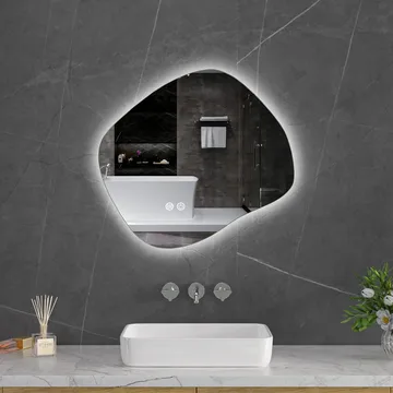LED-spegel 60x55 cm | Anti-Fog | Högkvalitativ kopparfri spegel | Lyfco - Hus & renovering - Kök & bad - Badrum - Badrumsmöbler & badrumsinredning - Badrumsspegel