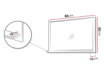 Merlinor Väggspegel 80 cm - beige - Hus & renovering - Kök & bad - Badrum - Badrumsmöbler & badrumsinredning - Badrumsspegel