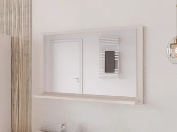 Merlinor Väggspegel 80 cm - beige - Hus & renovering - Kök & bad - Badrum - Badrumsmöbler & badrumsinredning - Badrumsspegel