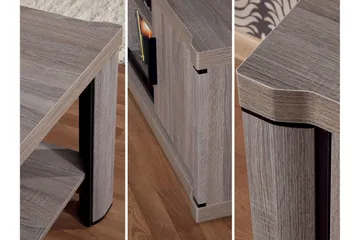 Dallas Spegelskåp 115x1x82 cm LED-belysning - Grå|Vit - Hus & renovering - Kök & bad - Badrum - Badrumsmöbler & badrumsinredning - Spegelskåp badrum