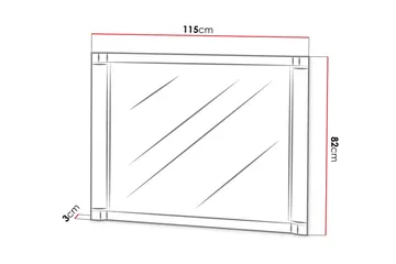 Dallas Spegelskåp 115x1x82 cm LED-belysning - Grå|Vit - Hus & renovering - Kök & bad - Badrum - Badrumsmöbler & badrumsinredning - Spegelskåp badrum