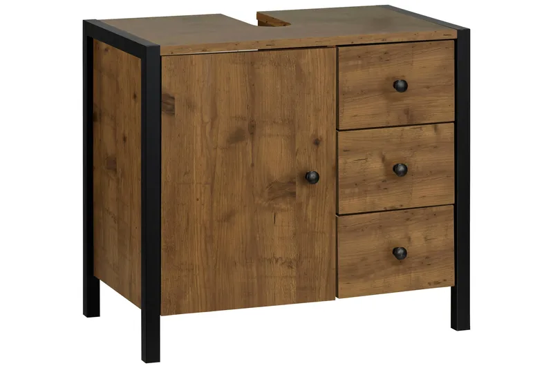 Bagnum Tvättställ 60 cm, Brun/Svart