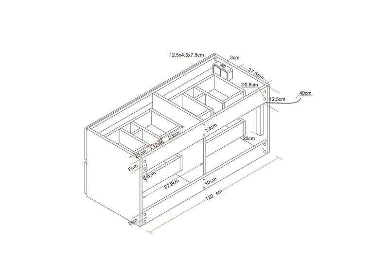 Eufori Tvättställsskåp Bathlife 120 cm - Hus & renovering - Kök & bad - Badrum - Badrumsmöbler & badrumsinredning - Tvättställsskåp & kommod