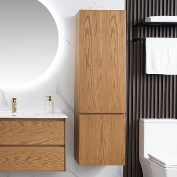 Sidoskåp Bahtlife Lättsam Natur Ek - Hus & renovering - Kök & bad - Badrum - Badrumsmöbler & badrumsinredning - Väggskåp & högskåp