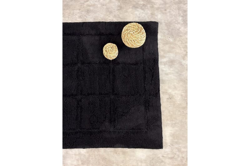 Badrumsmatta Square - 50x80 cm, Black - Textil & mattor - Mattor - Badrumsmatta