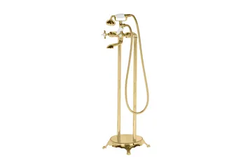 Hebbe Badkarsblandare 27 cm - Guld - Hus & renovering - Kök & bad - Badrum - Blandare & vattenkran - Golvblandare