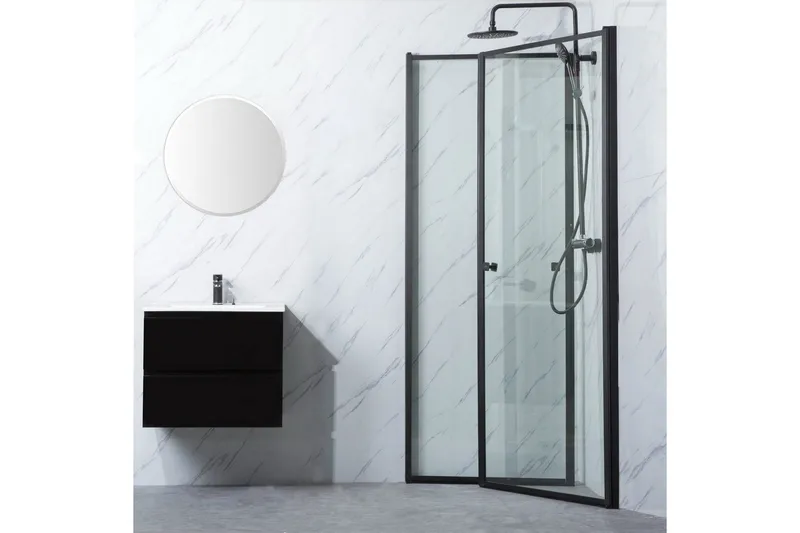 Bathlife Profil Duschhörn Rak Dörr 80 cm+Rak Dörr 80 cm - Svart - Hus & renovering - Kök & bad - Badrum - Duschar