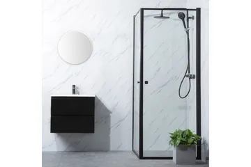 Bathlife Profil Duschhörn Rak Dörr 80 cm+Rak Dörr 80 cm - Svart - Hus & renovering - Kök & bad - Badrum - Duschar