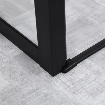 Duschhörna 100x100x200cm | 6mm säkerhetsglas | Svarta profiler - Hus & renovering - Kök & bad - Badrum - Duschar - Duschväggar