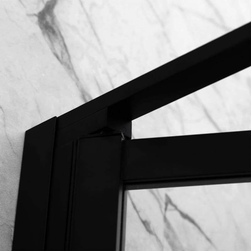 Duschhörna fyrkantig 110x110x200 - svarta profiler - Hus & renovering - Kök & bad - Badrum - Duschar - Duschväggar