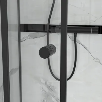 Duschkabin 90x90cm | Aluminium & säkerhetsglas | Svart ram - Hus & renovering - Kök & bad - Badrum - Duschar