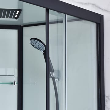 Duschkabin fyrkantig, svart, 5mm, 900x900x2150mm - Hus & renovering - Kök & bad - Badrum - Duschar