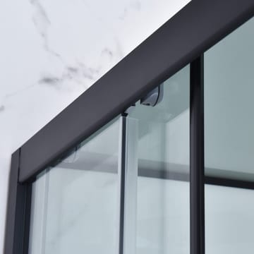 Duschkabin fyrkantig, svart, 5mm, 900x900x2150mm - Hus & renovering - Kök & bad - Badrum - Duschar