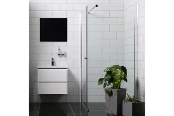 Mångsidig Duschhörn: Rak Vägg | Rak Dörr - Silver - Hus & renovering - Kök & bad - Badrum - Duschar