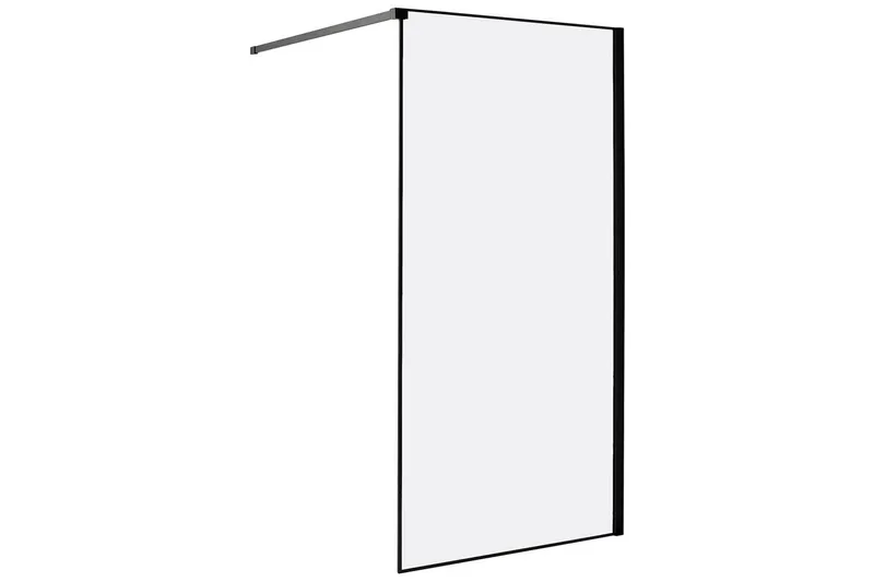 Duschskärm Waspam Transparent/svart, 100x100x190 cm, Transparent/svart, 100x100x190 cm