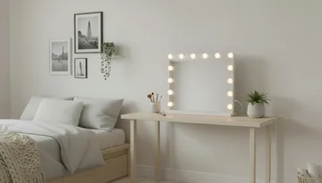 Glow Sminkspegel på fot 50 cm med LED Belysning/Lampor Hollywood spegel - Vit - Inredning - Speglar - Spegel med belysning
