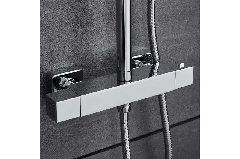 Komplett takduschset med handdusch | Högblankt rostfritt stål - Hus & renovering - Kök & bad - Badrum - Duscharmatur & dusch tillbehör
