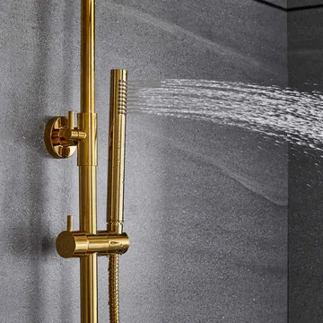 Komplett takduschset med handdusch | Mässing - Hus & renovering - Kök & bad - Badrum - Duscharmatur & dusch tillbehör