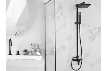 Tagbo Duschset med Takdusch - Svart - Hus & renovering - Kök & bad - Badrum - Duscharmatur & dusch tillbehör