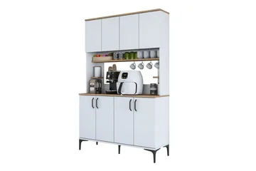 Flerfunktionsskåp Cerreta 176 Valnöt / Vit - Mediumfärgat trä/Vit - Hus & renovering - Kök & bad - Kök & tvättstuga