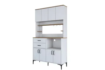 Flerfunktionsskåp Cerreta 179 Valnöt / Vit - Valnöt / Vit - Hus & renovering - Kök & bad - Kök & tvättstuga