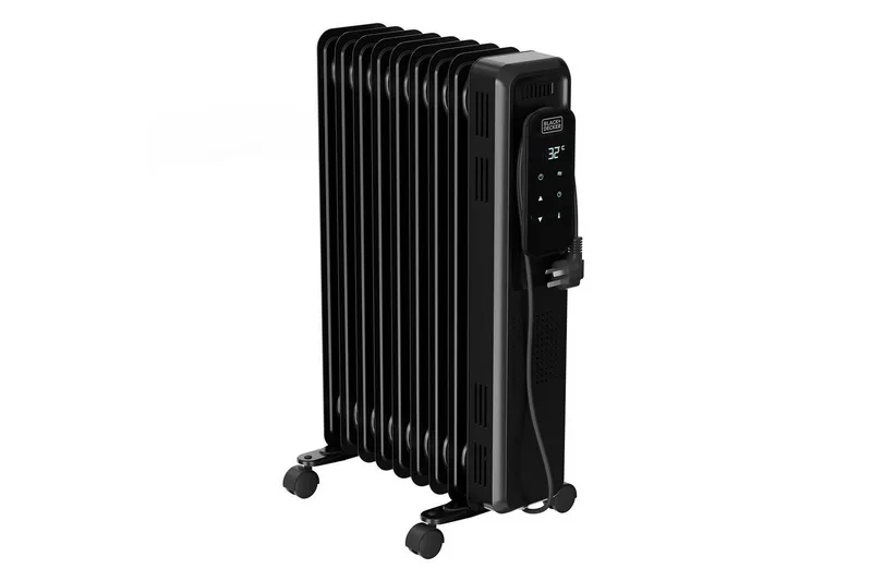 Oljeelement Black+Decker Digital Svart, Svart