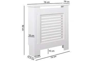 Moening Förvaringsskåp 78x19 cm - Vit - Hus & renovering - Klimatkontroll - Uppvärmning