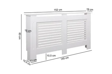 Wiemann Förvaringsskåp 152x19 cm - Vit - Hus & renovering - Klimatkontroll - Uppvärmning