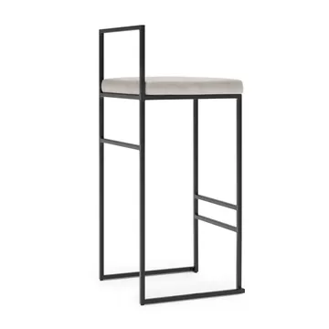 Aston barstol beige sammet - Sitthöjd 75 cm - Beige - Hushåll - Bar & vin - Barmöbler