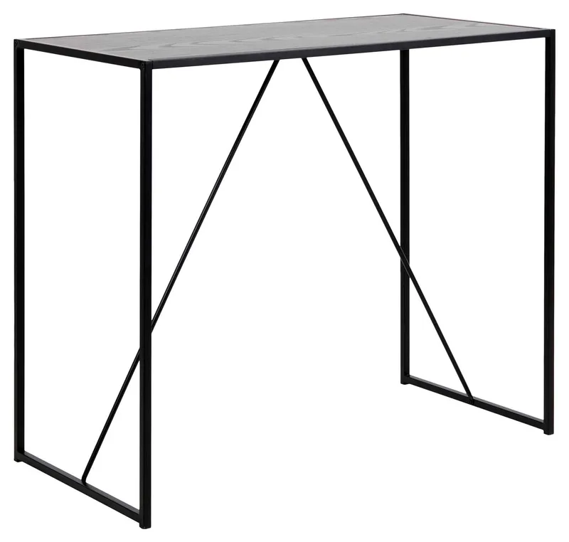 Barbord Seaford 120x60x105 cm, svart ask