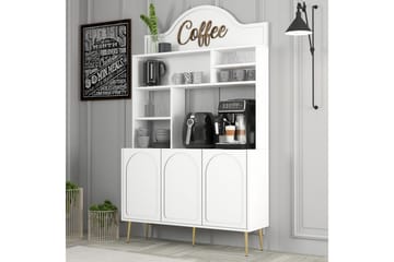 Kaffebarskåp Hazim Tre Vit / Rany - Vit / Rany - Hushåll - Bar & vin - Barmöbler