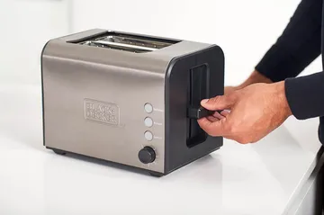 Brödrost Black+Decker 2 Fack Borstat Stål - Grå - Hushåll - Matlagning & Bakning - Köksredskap & kökstillbehör