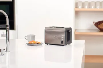 Brödrost Black+Decker 2 Fack Borstat Stål - Grå - Hushåll - Matlagning & Bakning - Köksredskap & kökstillbehör