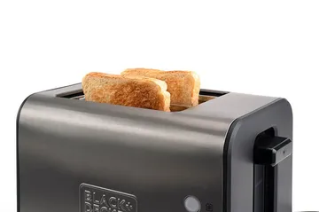 Brödrost Black+Decker 2 Fack Borstat Stål - Grå - Hushåll - Matlagning & Bakning - Köksredskap & kökstillbehör