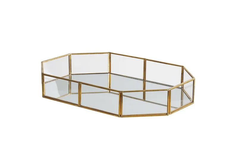 Bricka Chabris Guld/transparent, Guld/transparent