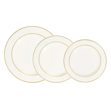 Garyn Servis (18 delar) 30x32x31 cm - Vitt/guld - Hushåll - Servering & Dukning - Porslin