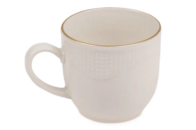 Adine Kaffeservis 12 Delar Porslin - Creme/Guld - Hushåll - Servering & Dukning - Muggar & koppar - Kaffekopp & kaffemugg