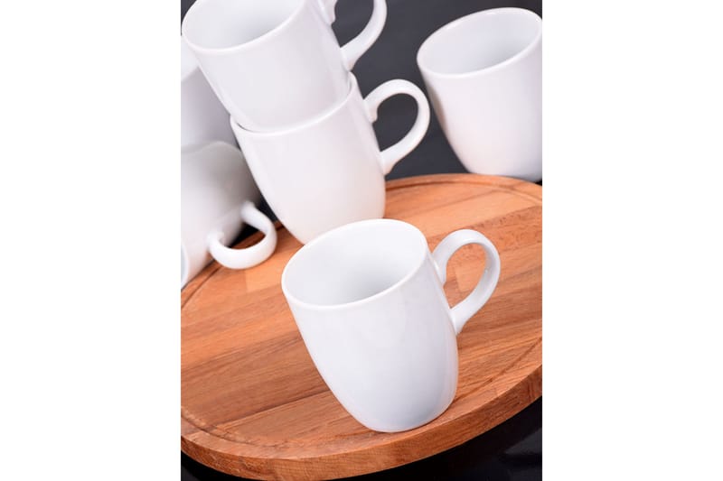 Kevat Kaffekopp 6-delar, Vit