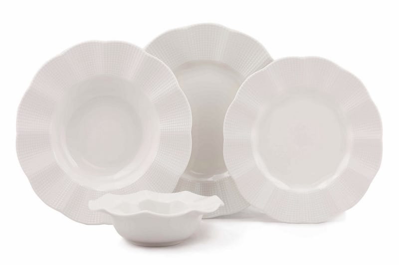 Adine Middagsservis 24 Delar Porslin - Creme - Hushåll - Servering & Dukning - Porslin