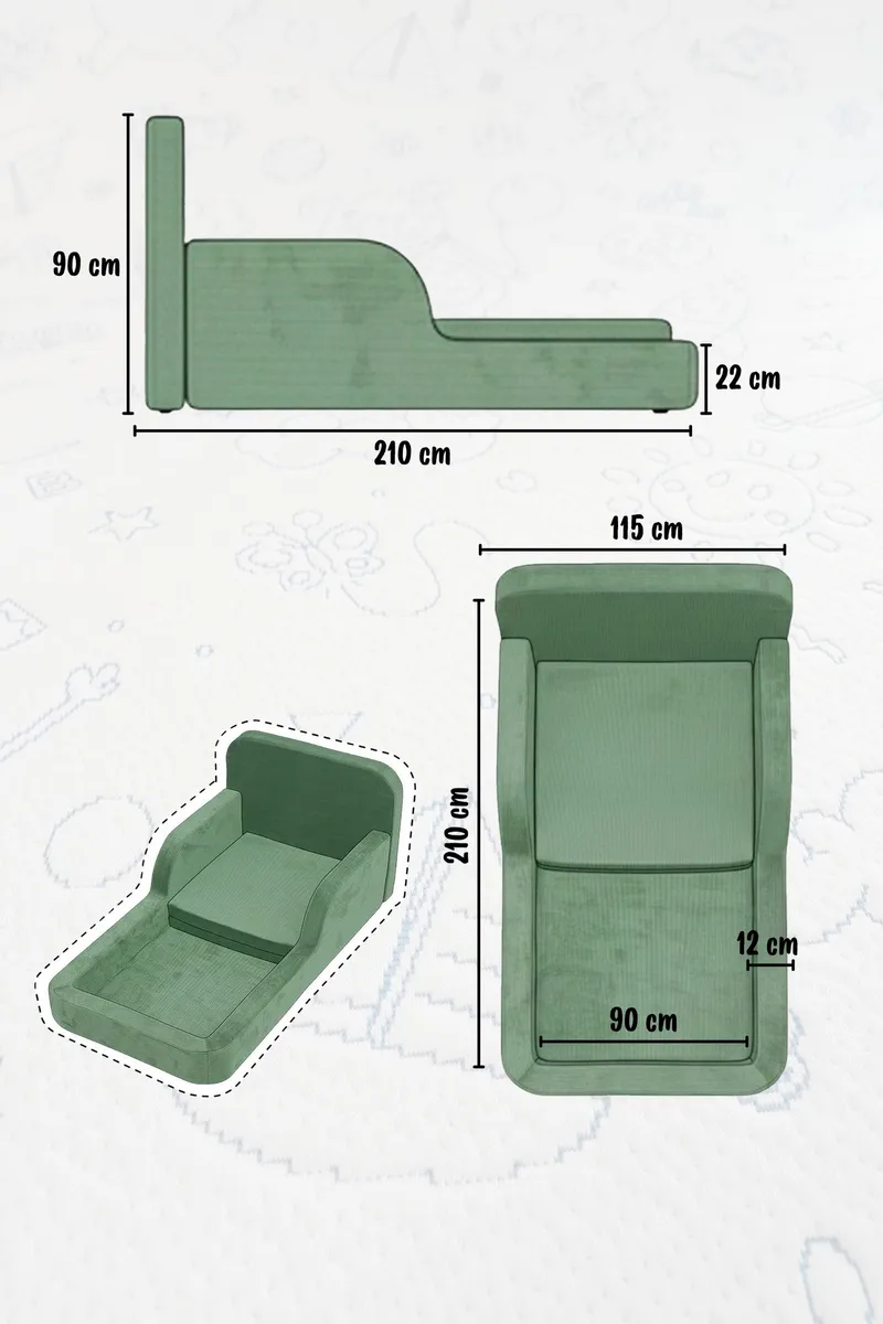 Selnor Barnsäng 90x90x210 cm - Grå - Möbler - Barnmöbler - Barnsäng & juniorsäng