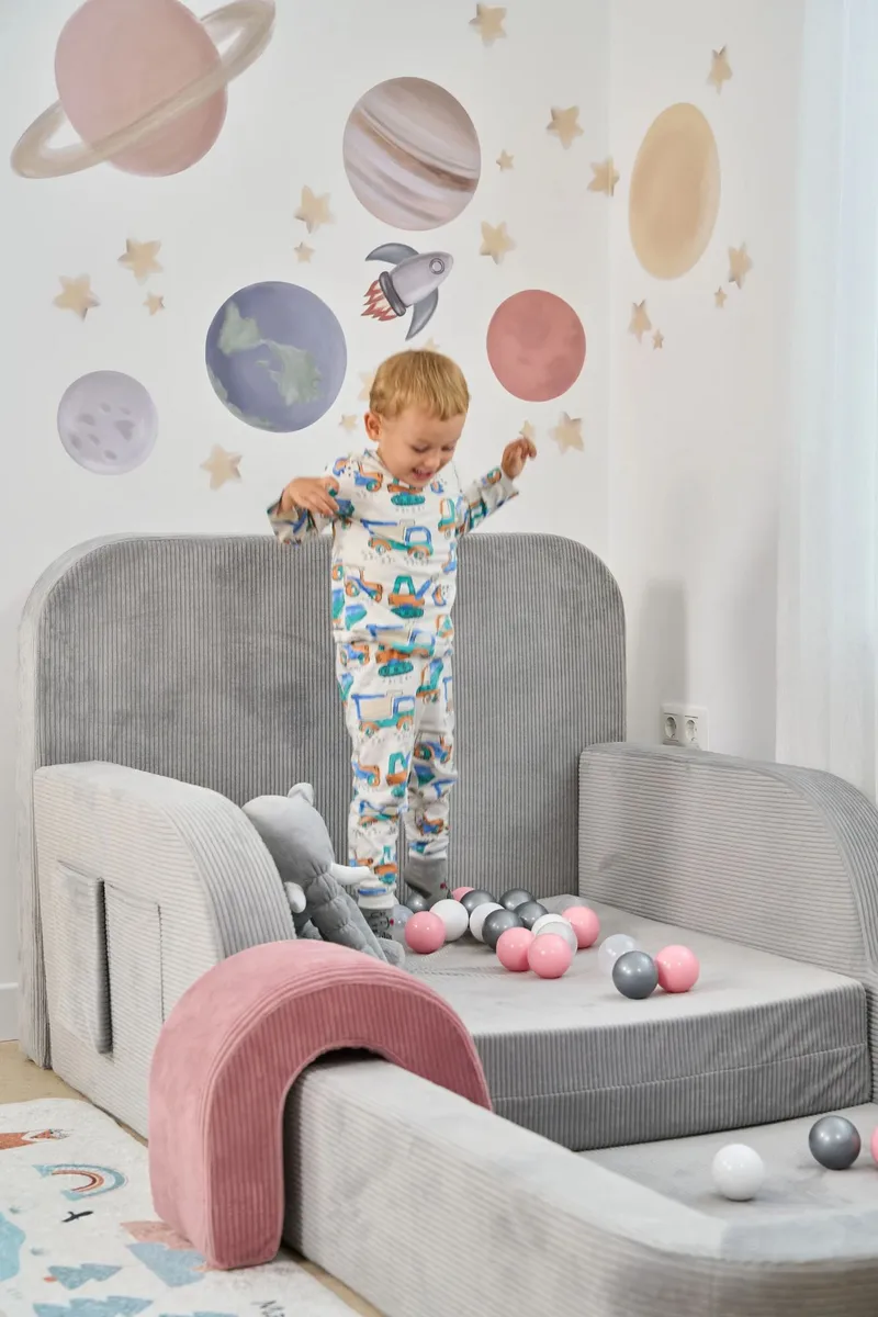 Selnor Barnsäng 90x90x210 cm - Grå - Möbler - Barnmöbler - Barnsäng & juniorsäng