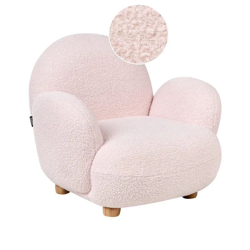 Barnstol Hem, Rosa, ljust trä